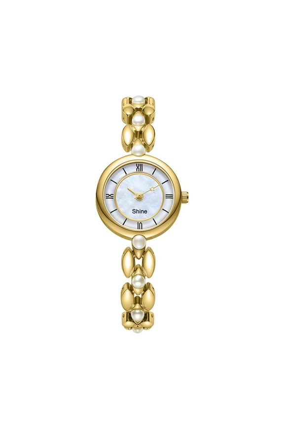 Womens Watch, Flash pearl Stainless Steel Bracelet Quartz Waterproof Watch, Gift for women JV0909-A4