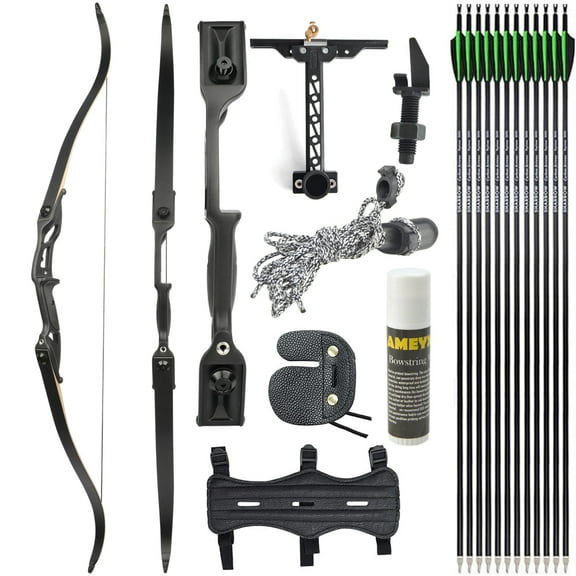 JUXNING F179 Archery Gear 56" Hunting Recurve Bow 40lbs Kit