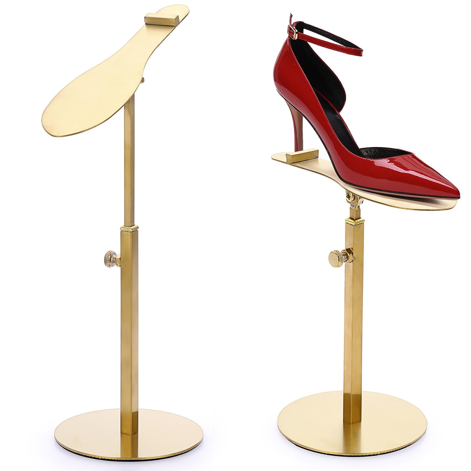 JUXYES Pack of 2 EC36 Countertop Shoe Display Stand for Boutique