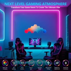 JUYG 10-Pack Hexagon LED Wall Panels, RGB, APP Control, Modular