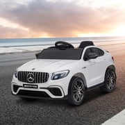 JUYG 12V Licensed Mercedes AMG GLC63S, White, Remote Control, 2 Speeds, MP3, Suspension