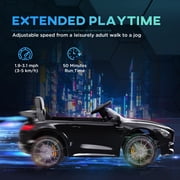 JUYG 12V Licensed Mercedes-Benz AMG GTR Electric Car, Remote Control, Transport Wheels, Soft Start, Black, Ages 3-6