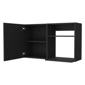 JUYG 2-Door Stackable Wall Cabinet, 2 Side Shelves
