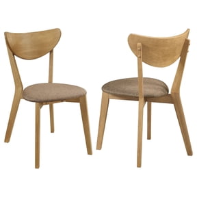 JUYG 2-Pack Carson Light Walnut Wood Dining Side Chair