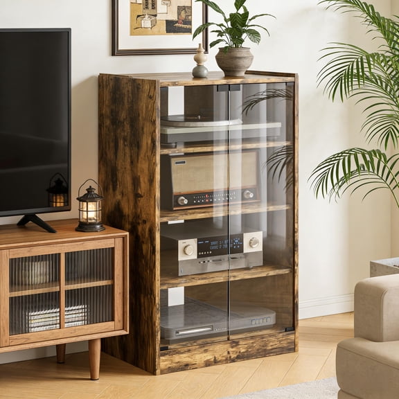 JUYG Audio Rack Cabinet, Media Storage Stand