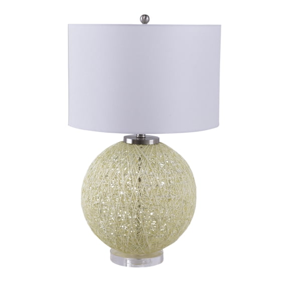 JUYG D16.1"xH26" Table Lamp, Beige Paper Base