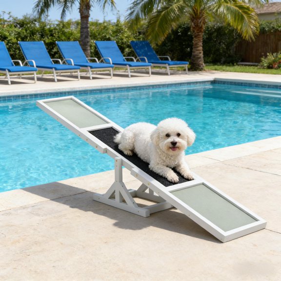 JUYG Wooden Pet Agility Seesaw