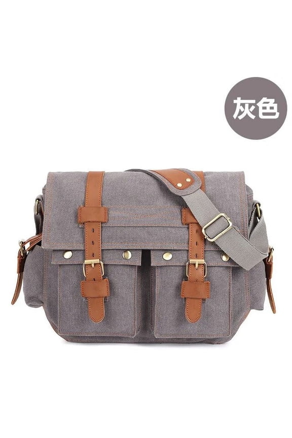 14inch Travel Satchel Business Men's Messenger Bag Vintage Canvas Military Shoulder Laptop Bags for men Male Laptop Briefcases