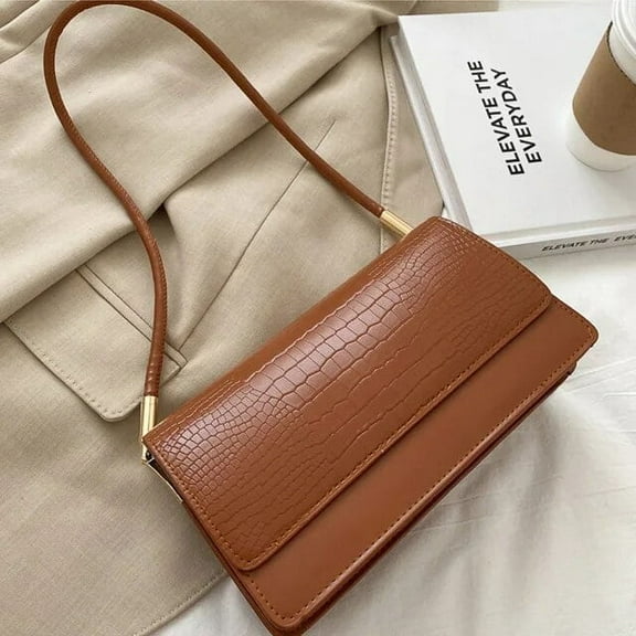 JUYGO Alligator Pattern Shoulder Bag For Women Winter New Handbag Small Square Bag Designer Flap Armpit Bag Girls Purse