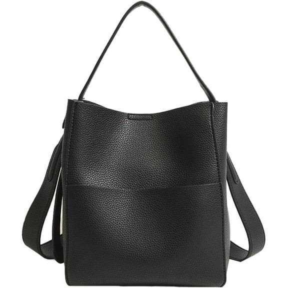 JUYGO Bucket Tote Purses for Women Designer PU Leather Shoulder Crossbody Bag Large Top Handle Satchel