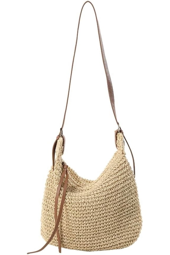 Caistre Handwoven Straw Bag for Women Summer Beach Handbag Lightweight Large Straw Tote Bag for Vacation Travel