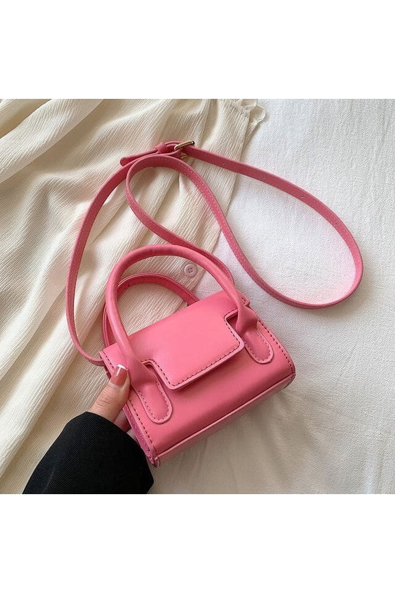 Candy Color Shoulder Bags For Women Solid Color Pu Leather Mini Crossbody Bag Casual Female Messenger Handbag Purse Totes Clutch
