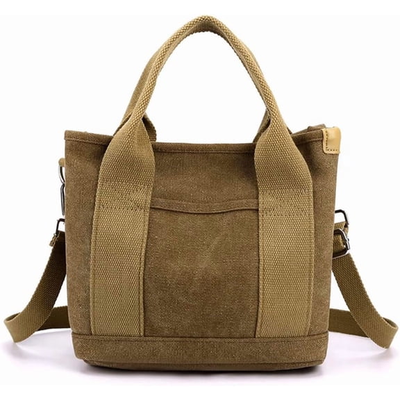 JUYGO Canvas Tote Bag for Women Small Handbag Satchel Bag Shoulder Bag Top Handle Bag Messenger Bag Casual Crossbody Bag