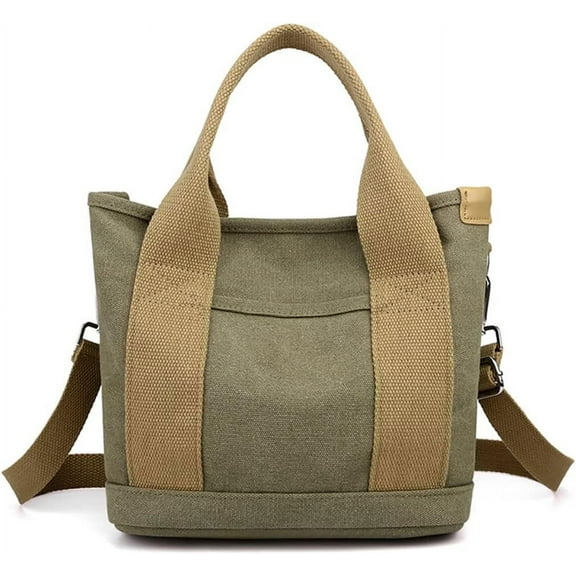 JUYGO Canvas Tote Bag for Women Small Handbag Satchel Bag Shoulder Bag Top Handle Bag Messenger Bag Casual Crossbody Bag
