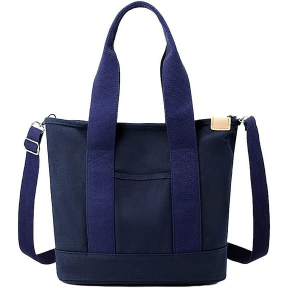 JUYGO Canvas Tote Bags for Women Large Shoulder Bag Handbags Big Satchel Purses Multi-pocket Handbags Casual Work Bags