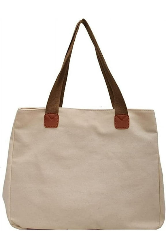 Chic Faux Leather Tote Hobo Handbag for Women Girls Casual Canvas Shoulder Bag