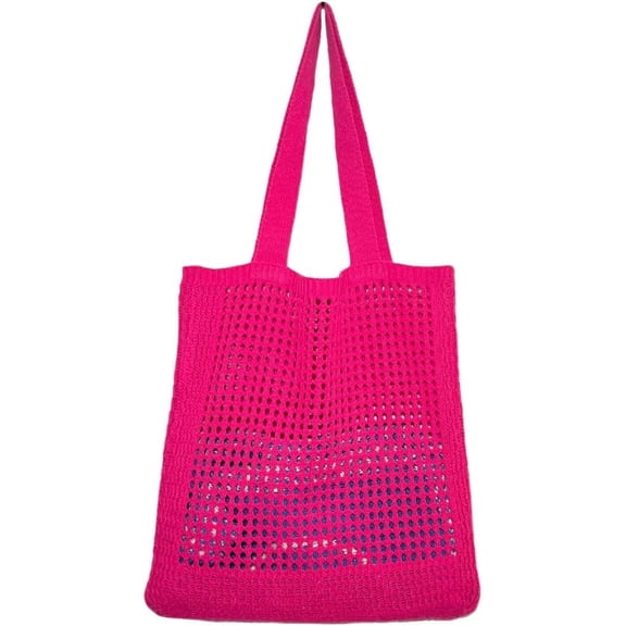 JUYGO Coconut Girl Aesthetic Crochet Tote Bag - Small, Cute Beach Bag