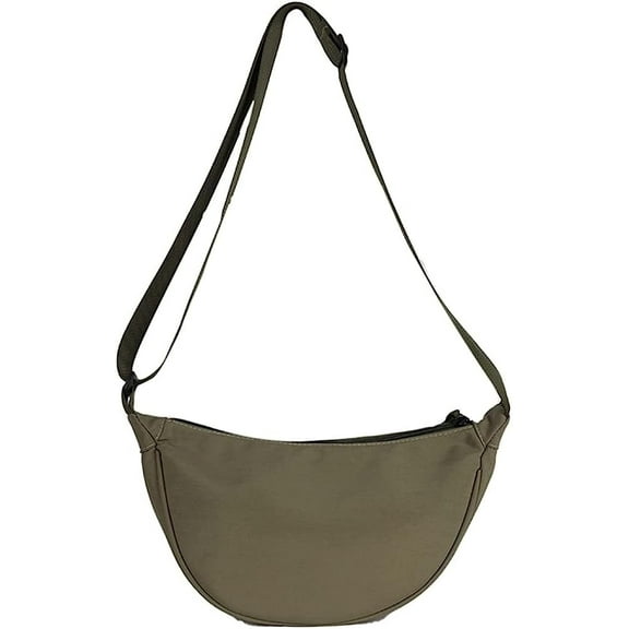 JUYGO Crescent Tote Bag for Women Men Small Sling Crossbody Bag Casual Shoulder Bag Handbags Nylon Dumpling Bag for Beach Vacation