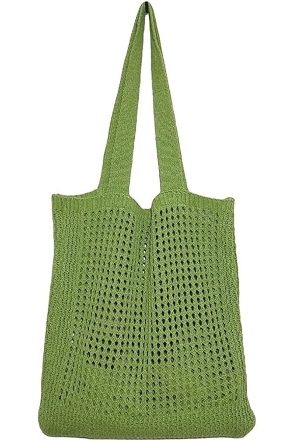 Crochet Bags for Women Knitted Tote Bag Faircore Hobo Bag Aesthetic Fairy Grunge Tote Bag Hollow Shoulder Handbags