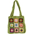 thumbnail image 1 of JUYGO Crochet Tote Bag for Women Cute Floral Knitted Shoulder Bag Fairy Y2k Woven Beach Shopping Bag Vocation, 1 of 5