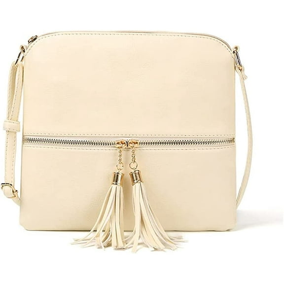 JUYGO Crossbody Bag for Women Lightweight Dome Shoulder Bag Retro Leather Satchel Wallet for Work Travel