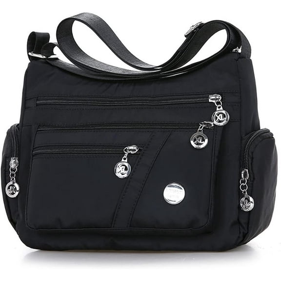 JUYGO Crossbody Bag for Women Nylon Shoulder Purse Roomy Large Capacity Travel Purse Lightweight Messenger Satchel