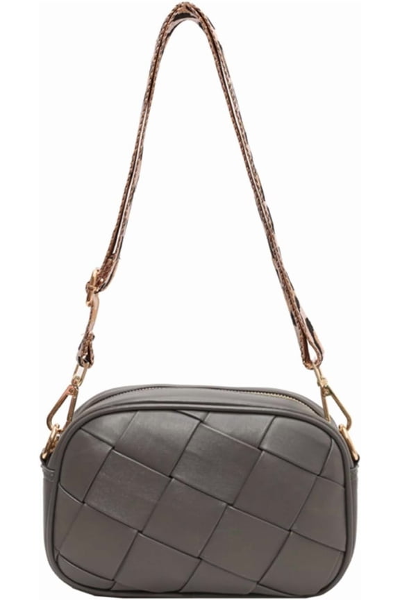 Crossbody Bags for Women Small Design Leather Crossbody Camera Bag Shoulder Purse with Guitar Strap