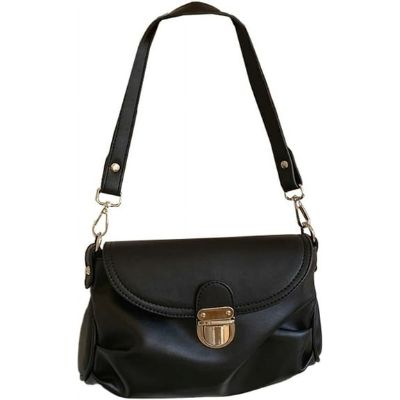 JUYGO Denim Hobo Bag for Women PU Leather Shoulder Crossbody Bag Retro Armpit Purse Handbag Pleated Totes Top Handle Bag