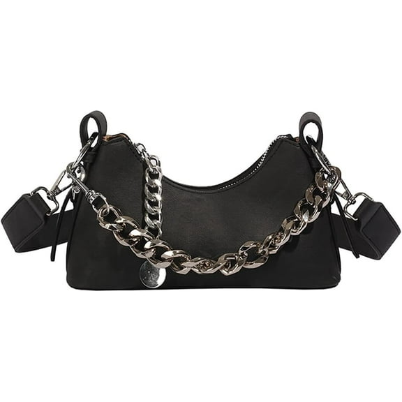 JUYGO Denim Hobo Bag for Women Shoulder Crossbody Bag Small Totes Retro Handbag Purse Top Handle Bag with Chain