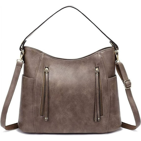 JUYGO Fashion Shoulder Bag for Women Faux Leather Crossbody Bag Tassel Zipper Handbag Large Capacity Satchel Retro Purse