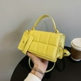 thumbnail image 1 of JUYGO Female Small Green Handbag Designer Yellow Leather Shoulder Bag With Handle Blue Purse Crossbody Bag For Women New, 1 of 6