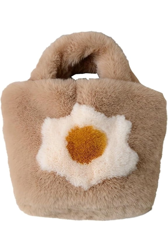Furry Purse for Women Fuzzy Faux Fur Tote Handbag Cute Soft Fluffy Clutch Chain Shoulder Bag