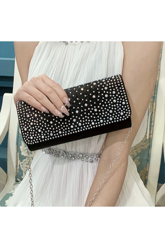 Glittering Rhinestone Clutch Bag Chic Envelope Style Women‘s Evening Purse Perfect For Weddings Parties Proms Banquets