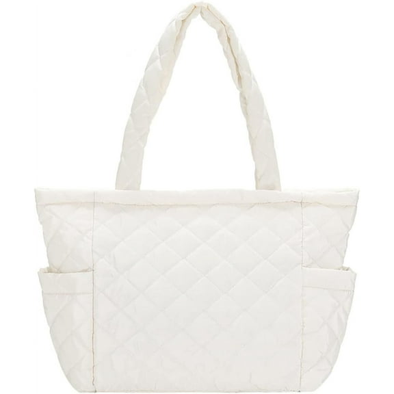 JUYGO Hobo Bag for Women Quilted Puffer Shoulder Bag Handbag Soft Totes Silk Top Handle Purse