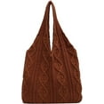 thumbnail image 1 of JUYGO Knitted Hobo Bag Women's Crocheted Shoulder Bag Large Handbags Tote Wool Woven Aesthetic Purse Top Handle Bag, 1 of 8
