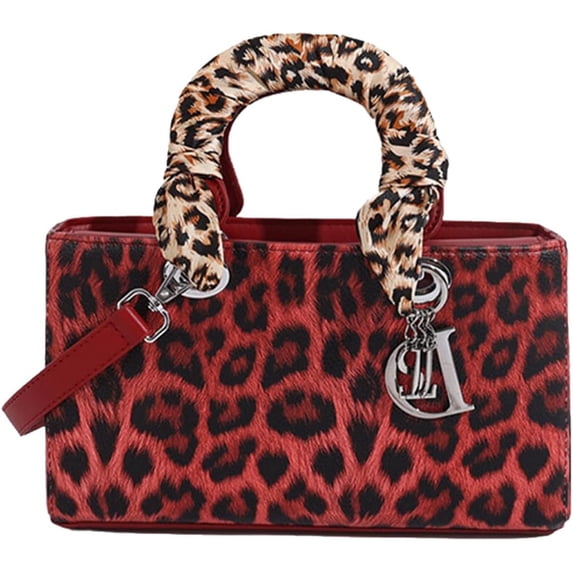 JUYGO Leopard Print Handbag Women's PU Leather Crossbody Bag, Waterproof, Fashion Messenger & Satchel Bag