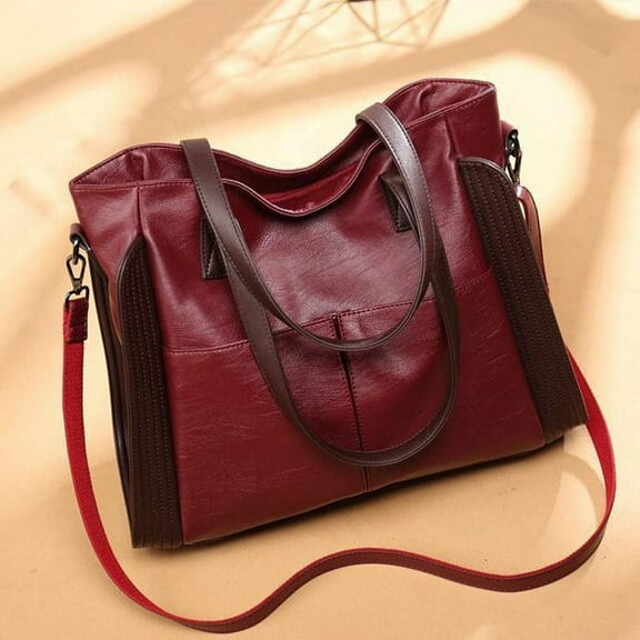 JUYGO Luxury Handbag Large Capacity Shoulder Bag for Women Casual Tote Bag Female Ladies Vintage PU Leather Crossbody Bag