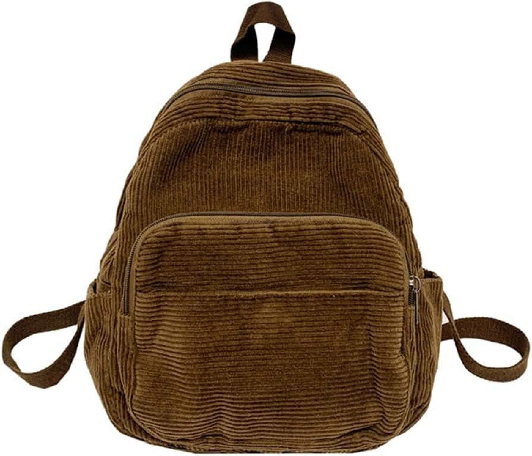 Corduroy Mini Backpack Daypack Small Women\'s Casual Lightweight Corduroy Mini Backpack, Casual Lightweight Backpack, Student  main image 2