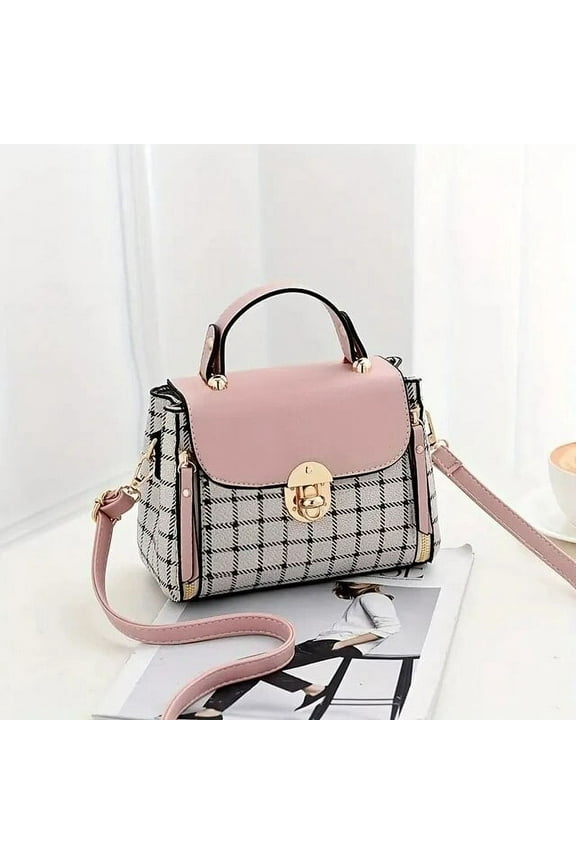 New Luxury Designer Shoulder Bag For Women Pu Leather Crossbody Messenger Female Bags Fashion Plaid Pattern Ladies Handbags