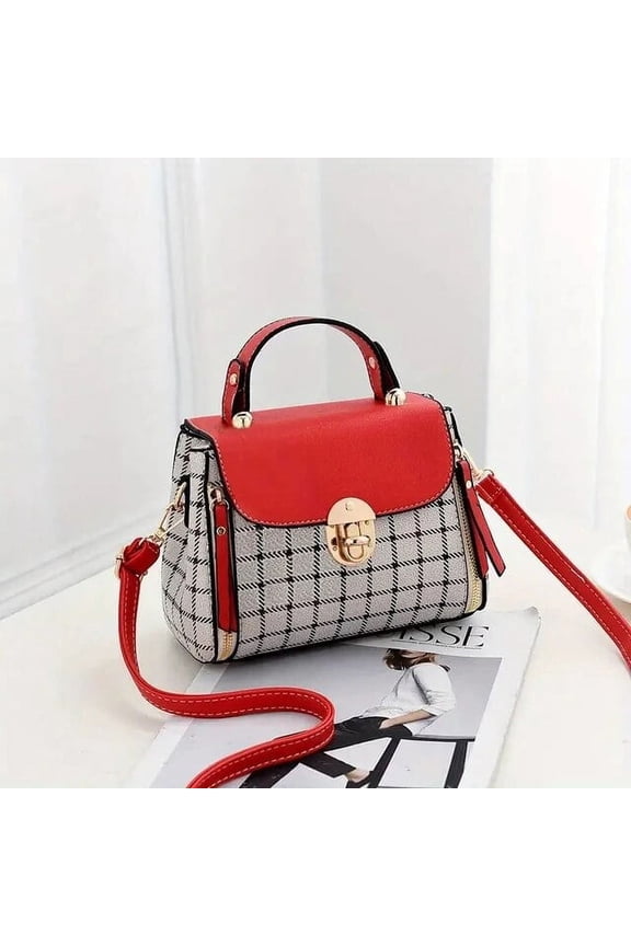 New Luxury Designer Shoulder Bag For Women Pu Leather Crossbody Messenger Female Bags Fashion Plaid Pattern Ladies Handbags