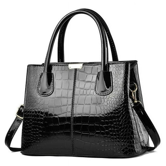 JUYGO New Trendy Alligator Handbag Female Bright Leather Shoulder Messenger Bag Causla To-handle Bag Lady Shopping Tote Purse