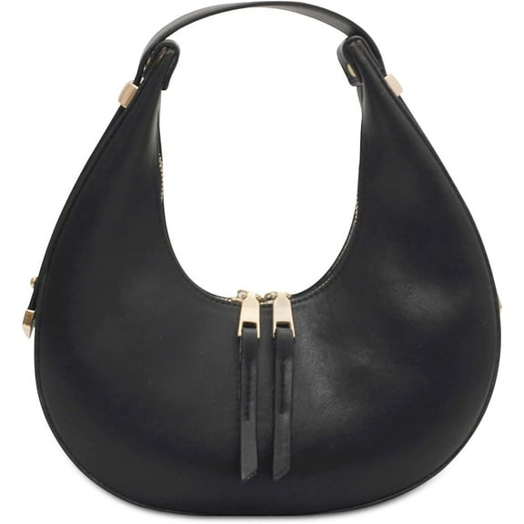 JUYGO New Womens Tote Handbags, Crescent Bags for Women Fashion Women Underarm Bag Top-Handle Bag, Black