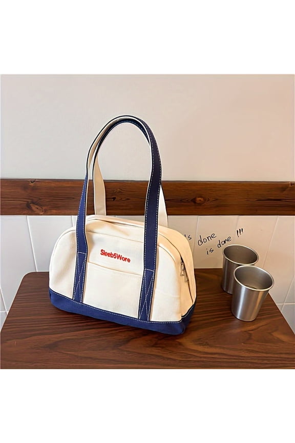 Original Campus Denim Canvas Bowling Bag Class & Bill Shoulder Tote Bag Durable And Strong