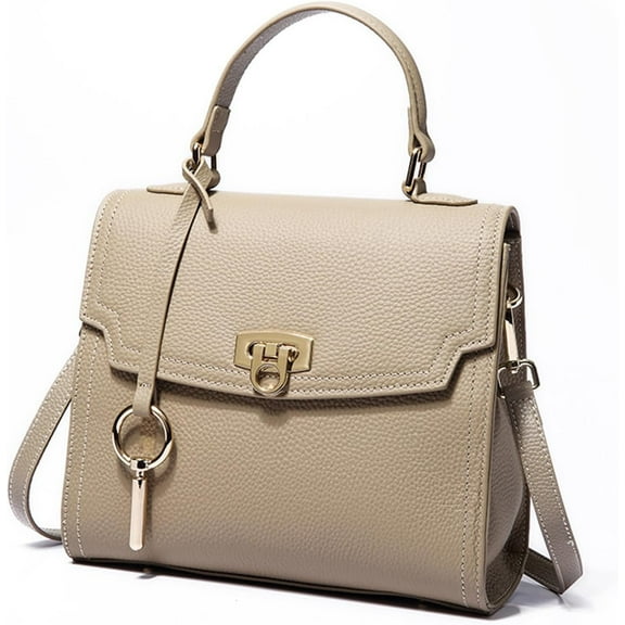 JUYGO Outdoor Handbags and Purses for Women Genuine Leather Flap Crossbody Shoulder Bags Simple Top Handle Satchel Bags
