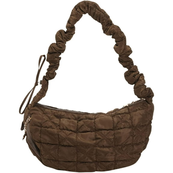 JUYGO Puffer Tote Bag for Women, Lightweight Quilted Tote Bag Puffer Purse Cloud Pleated Shoulder Bag Handbag