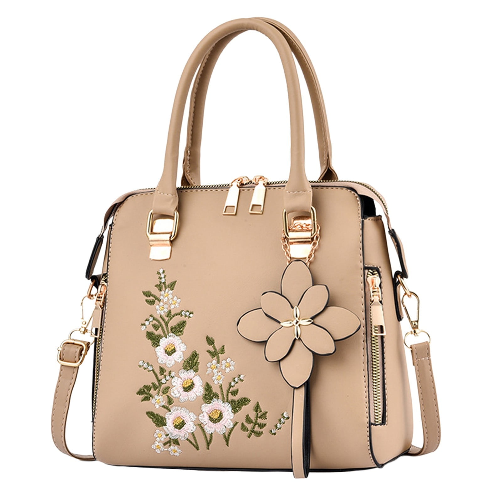 JUYGO Purses and Handbags Women Embroidery Top Handle Purse Satchel Ladies Shoulder Messenger Tote Bags Crossbody Bag for Middle Aged Simple One Shoulder Crossbody