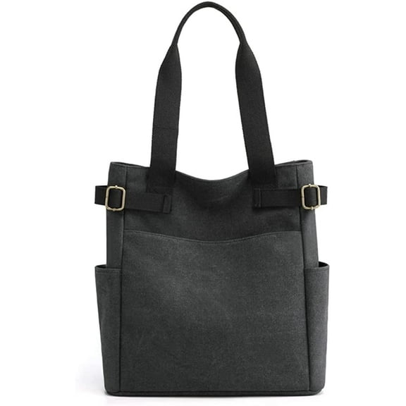 JUYGO Retro Canvas Hobo Handbag Satchel for Women Men Teen Multipocket Large Shoulder Bag Purse