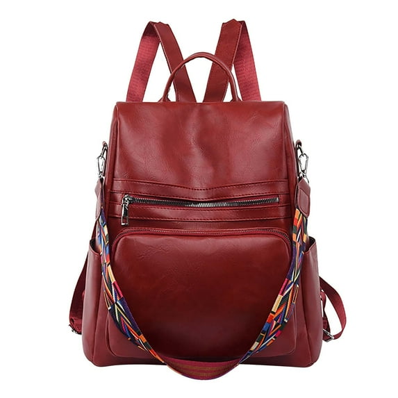 JUYGO School Starts Season Leather Backpack for Women Large Designer Travel Ladies Satchel Handbag Convertible College Daypack Shoulder Bags