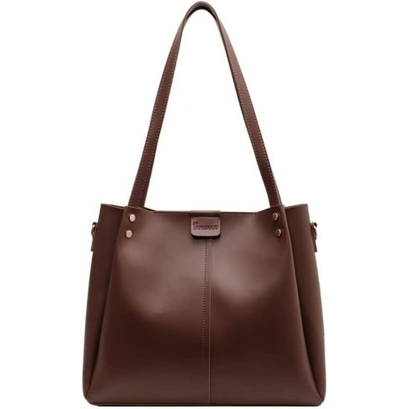 JUYGO Shoulder Bag for Women Minimalist Vegan Leather Crossbody Purse Everyday Tote Handbag with Detachable Shoulder Strap