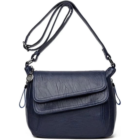 JUYGO Shoulder Bag for Women Multi Zip Pocket Crossbody Bag Large Capacity Handbag Retro Satchel Purse